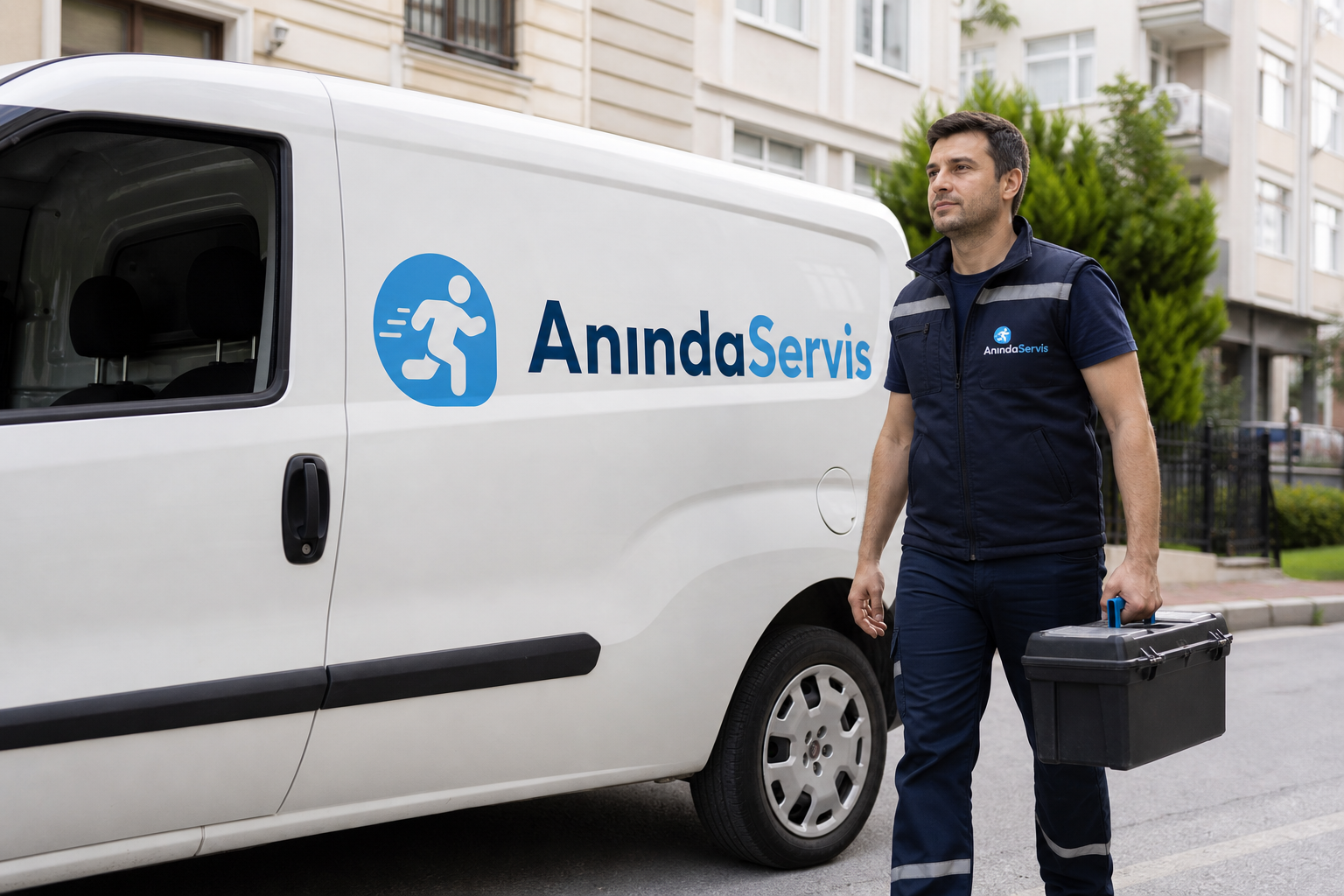 Anında Servis markalı servis aracı - Eskişehir Mitsubishi Kombi Servisi